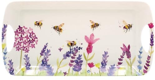 Lesser & Pavey British Designed Serving Tray | Dinner Tray for Multiple Uses Around The Home | Lavender & Bees Trays for Food Serving Or Drinks Serving - Jennifer Rose Gallery