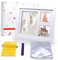 FIHODONE Handabdruck Set Weichkaolin, Fußabdruck Baby, Pfotenabdruck Set Hund Personalisierte, Baby Fussabdruck Set mit Mdf Bilderrahmen, Abdruckset Baby für Neugeborenen Geschenk