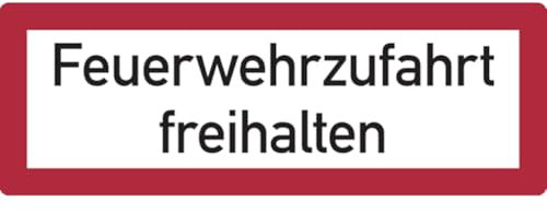 Dreifke® | Schild Feuerwehrschild, Feuerwehrzufahrt freihalten - DI - 594x210x2 mm Aluminium 2 mm
