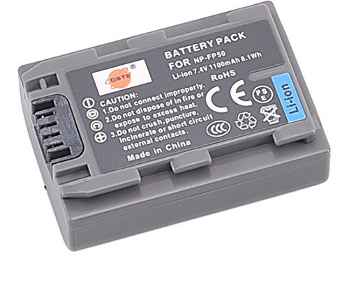 DSTE NP-FP50 Batterie Compatible avec Sony NP-FP30,NP-FP60,NP-FP70,NP-FP71,DCR-30,DCR-DVD105,DCR-DVD202E,DCR-DVD203E,DCR-DVD205E
