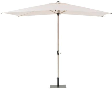 Hespéride - Parasol Droit rectangulaire inclinable Loompa Argile et blé 3 x 2m en Aluminium et Polyester