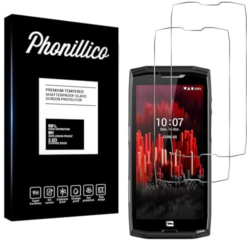 PHONILLICO Hartglas Displayschutz für Crosscall Core X4/Core X5 [2 Stück] Displayschutzfolie