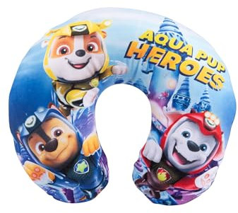 United Labels Paw Patrol Aqua Pup Heroes - Reise Nackenkissen bequemes Reisekissen Nackenhörnchen Auto Flugzeug