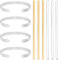 Beebeecraft 6 Stück 2 Farben Armband Stempel Rohling Aus Edelstahl Armreif Rohling Streifen Metall Stempel Armbänder Herstellungsset Für Die DIY Schmuckherstellung