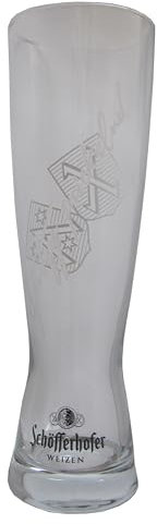Brauerei Schöfferhofer - Wechselt die Farbe beim Einschenken - Weizenbierglas - Bierglas - Glas - 0,5 l.
