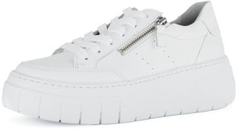 Gabor Damen Low-Top Sneaker, Frauen Halbschuhe,Strassenschuhe,Sportschuhe,Freizeitschuhe,Turnschuhe,Laufschuhe,schnürschuhe,Weiss,36 EU / 3.5 UK