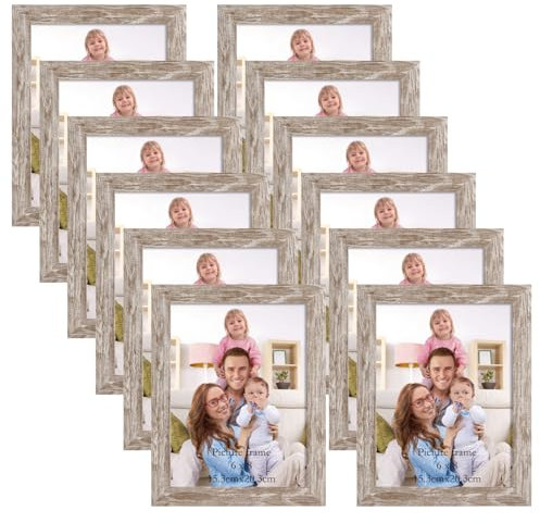 Giftgarden Cornice 15x20,Set di 12 Portafoto,Ottimo per Decorare la Casa, Grigio Semplice ed Elegante