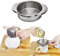 PandaXun Can Strainer,Food Strainer,Tuna Can Strainer Food-Grade Stainless Steel Canning Colander for Regular-Size and Wide-Necked Tunas (Sliver)
