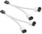 GELRHONR USB 2.0 9-polige Buchse auf Doppel-Verlängerungskabel 2 Stück, 9-poliger Stecker, 9-polig, USB 2.0, Kopfteiler, Nylon geflochten, für Computer interne Motherboard (Weiß)