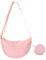 APMGONT Damen Halbmond Crossbody Schultertasche, Halbmond Casual Crossbody Bag, Tragbare Halbmond Tasche, Damen Halfmoon Crossbody Bag, Täglich lässig Halbmond-Tasche mit Münzgeldtasche (Rosa)