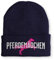 tshirtladen Pferdemädchen Reiter Wintermütze lustige Mütze Beanie mit Spruch, Farbe: Navy