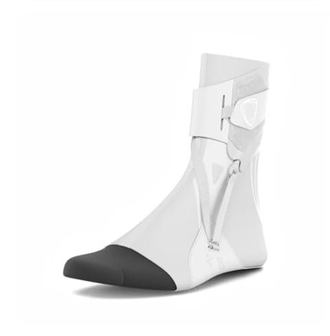 BETTERGUARDS 2.0 Sprunggelenkbandage, doppellagige Knöchelbandage für Männer und Frauen. Maximaler Schutz bei Knöchelverletzungen beim Basketball, Fußball und anderen Sportarten – Weiß (L, Rechts)