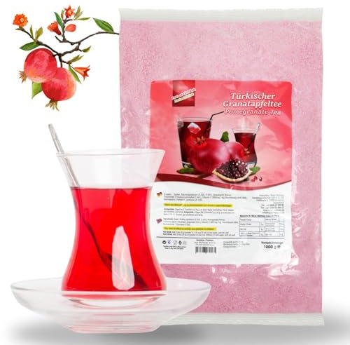 Türkischer Granatapfel Tee, 1000 g Instantgetränk Pulver im Beutel, löslicher Instanttee heiß oder kalt genießen