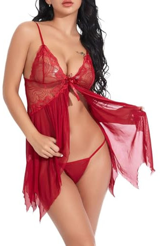 Dessous Damen Sexy Unterwäsche Schlafanzug Weihnachten Damen Sexy Outfits für Damen Damen Body Elegant Sexy Corsage Strapse Rot String Damen Set Latex Dessous für Sex