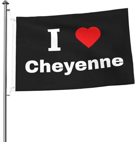 Ich Liebe Cheyenne Banner Langlebig Hofflagge Lustige Gartenfahne Für Innen Balkon Außen 90X150 Cm