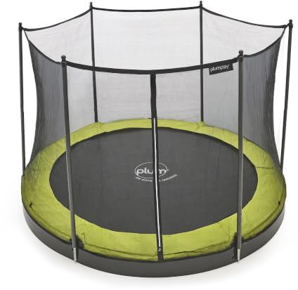 Plum Play In Ground Round Outdoor Circular Garden Sports Trampoline (10ft with Enclosure)