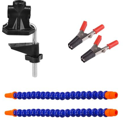 Third Hands Soldering PCB Holder Tool 2 Arms Flexible Helping Hands Workshop Helping Stations Nonslip Clamps