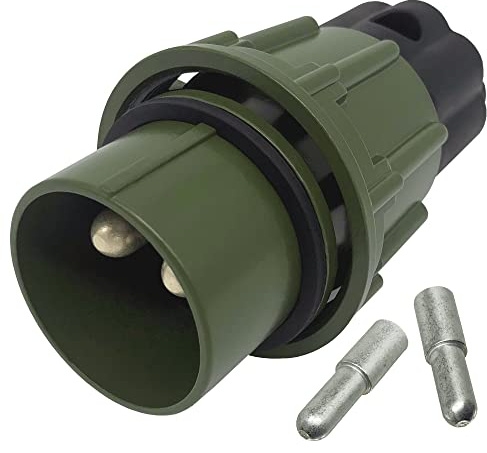 SAMETRUCK 2 poliger NATO Stecker + 2X Kontaktbuchse 50mm² 12V / 24V mit Schraubverschluss