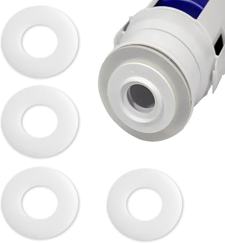 4 Pack Clear Flush Valve Seal for Ideal Standard | Toilet Cistern Seal Diaphragm Base Sealing Washer Replacement, Drain Valve Water Stop Rubber Ring Gaskets Parts
