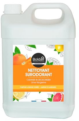 BOLDAIR Nettoyant Surodorant Sols & Surfaces - Sans rinçage - Formule concentrée avec bouchon doseur - Jardin d'agrumes - 5L
