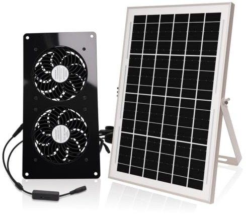 RUIZHI Ventilateur Solaire 15 W, Extracteur d'air Double
