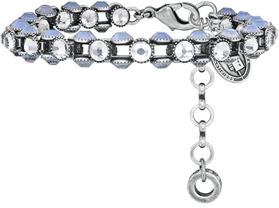 Konplott Armband Neon Lights Gliederarmband Kristallglas Weiß Silber
