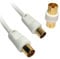 SSL Satellites - 1,2.3,4,5,10,15,20 Metre Male to Male RF TV Aerial Lead Cable Coaxial Extension Female Digital with Coupler (2 Meter)