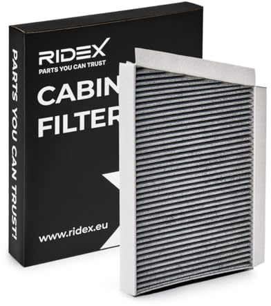 RIDEX 424I0228 Innenraumfilter Pollenfilter Aktivkohlefilter Höhe: 25 Breite: 191 Länge: 334 Kompatibel mit MERCEDES-BENZ C-Klasse Limousine W203 C-Klasse T-modell S203 CLK C209 CLK Cabriolet A209