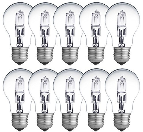 NCC-Licht 10 x Eco Halogen Birnenform Leuchtmittel 70W = 100W E27 klar warmweiß 2700K dimmbar