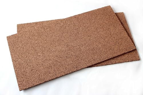 Korkplatte 100 x 50 x 1 cm (10mm Stärke) geschliffene Oberfläche, Pinnwand Kork Dämmplatte, Boden Wand Verkleidung, höheres Pressgewicht als Rollenkork