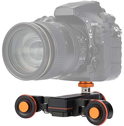 Vbestlife Intelligent Auto for Photography, Dolly Camera 360 Degree Electric Motor, L4X 3 Speed Digital SLR Car with 1/4 '' and 3/8 '' Thread for DLSR Cameras.