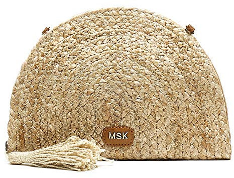 MISAKO Madagascar bolso de mano y bandolera efecto rafia Mujer - Madagascar Natural 19 X 27 X 3 cm