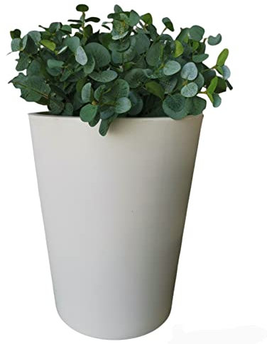 Gerbera 33 Jardinière moderne en plastique recyclable pour intérieur/extérieur Blanc 33 cm