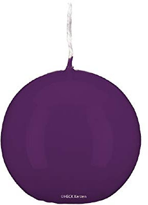 Kugelkerzen Klarlack - hochglänzend Violett Ø 15 cm, 2 Stück, gelackte Kerzen, exclusive besondere Kerzen