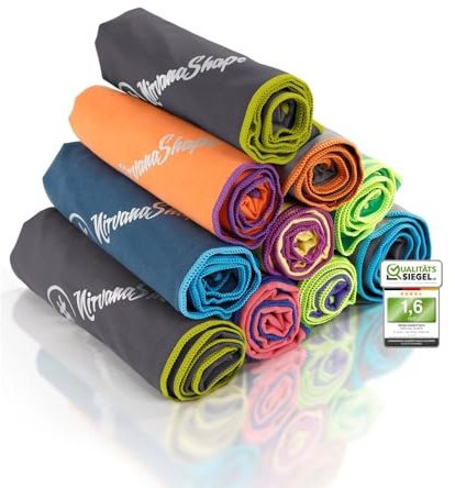 NirvanaShape Mikrofaser Handtuch - Reisehandtuch, Badetuch für Urlauber - kompakte, schnelltrocknende Microfaser Handtücher als Strandtuch, Sporthandtuch - für Reisen, Camping, Sport - 50 x 30 cm