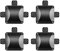4PCS Waterproof Junction Boxes, Black IP68 3-Way Cable Connectors, Ø5.5mm-10.2mm Outdoor Lighting Cable Junction Box