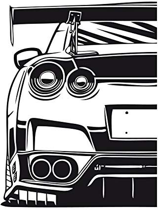 GTR Tuning Aufkleber Sticker Größe 38 x 29cm, in 18 Farben erhältlich