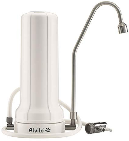 Alvito AuftischFilter Wasserfilter Filteranlage für Wasser Auftisch Filter | Basic, PRO & Vortex LB | (AuftischFilter Pro ohne Filterkartusche)