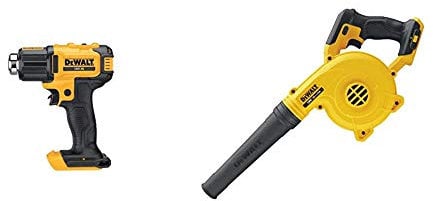 DEWALT DCE530N-XJ Cordless hot air Gun, 18V (Base), Black/Yellow & DCV100-XJ 18 V Li-Ion XR Compact Cordless Blower - Bare Unit