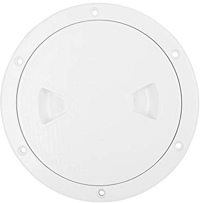X AUTOHAUX 6 Boat White Circular Inspection Hatch Deck w/Detachable Cover | Durable Material