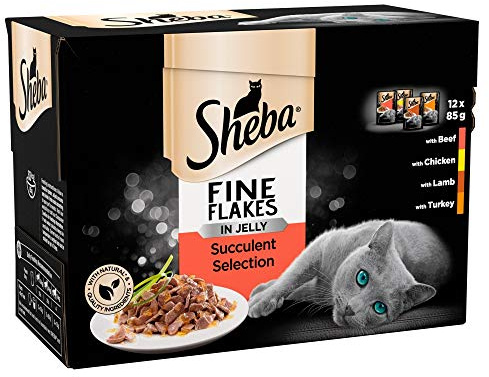 Sheba Fine Flakes Cat Pouches Succulent Collection in Jelly 12 x 85g