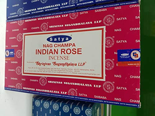 Satya Nag Champa Indian Rose, 12 x 15 g