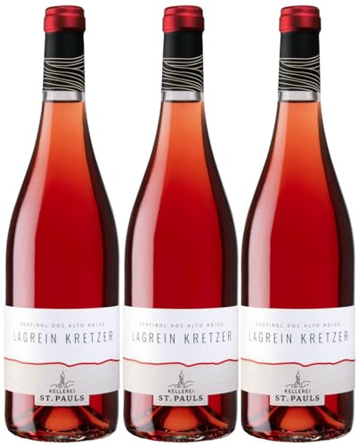 St. Pauls Lagrein Kretzer Rosé Alto Adige DOC Südtiroler Roséwein Wein trocken Inkl FeinWert E-Book (3 Flaschen)