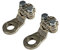 Lampa 69926 Set 2 pz capicorda di Potenza in Ottone nichelato, con Fissaggio Cavo a Piastrina - Sezione 35 mm², Foro 10 mm