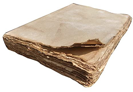 E-Tailor® Handgefertigtes Skizzenbuch mit Handblockdruck, Stoffeinband, Kalligraphie-Papier aus handgefertigtem Baumwoll-Rag-Papier (25,4 x 33 cm)