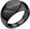 Bestyle Siegelring Personalisiert Edelstahl Erinnerungsgeschenk Bandring Herren Signetring Modeschmuck für Damen Fingerring Hip Hop Ring Schwarz 54