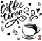 OLYCRAFT Kaffeetasse PVC Wandaufkleber Kunst Wandtattoo Coffee Time Wort Home Wall Decor Wandbilder Für Schlafzimmer Wohnzimmer Klassenzimmer Büro Wanddeko – 280x590mm