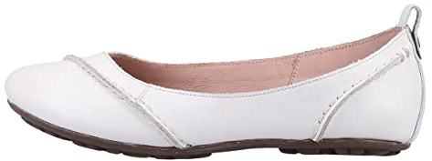 Hush Puppies Women's Janessa Ballet Flat, White, 7 UK