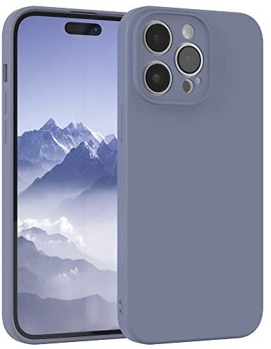 EAZY CASE - Silikonhülle für iPhone 14 Pro Max Hülle Silikon Case Blau weich stoßfeste Handyhülle Schutzhülle mit Kameraschutz Dünn Premium Schutz Cover TPU Phone Bumper in Eisblau Matt