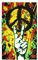 Rasta Peace Graffiti Banner Flagge Jam Hippie Tie Dye Vertikal